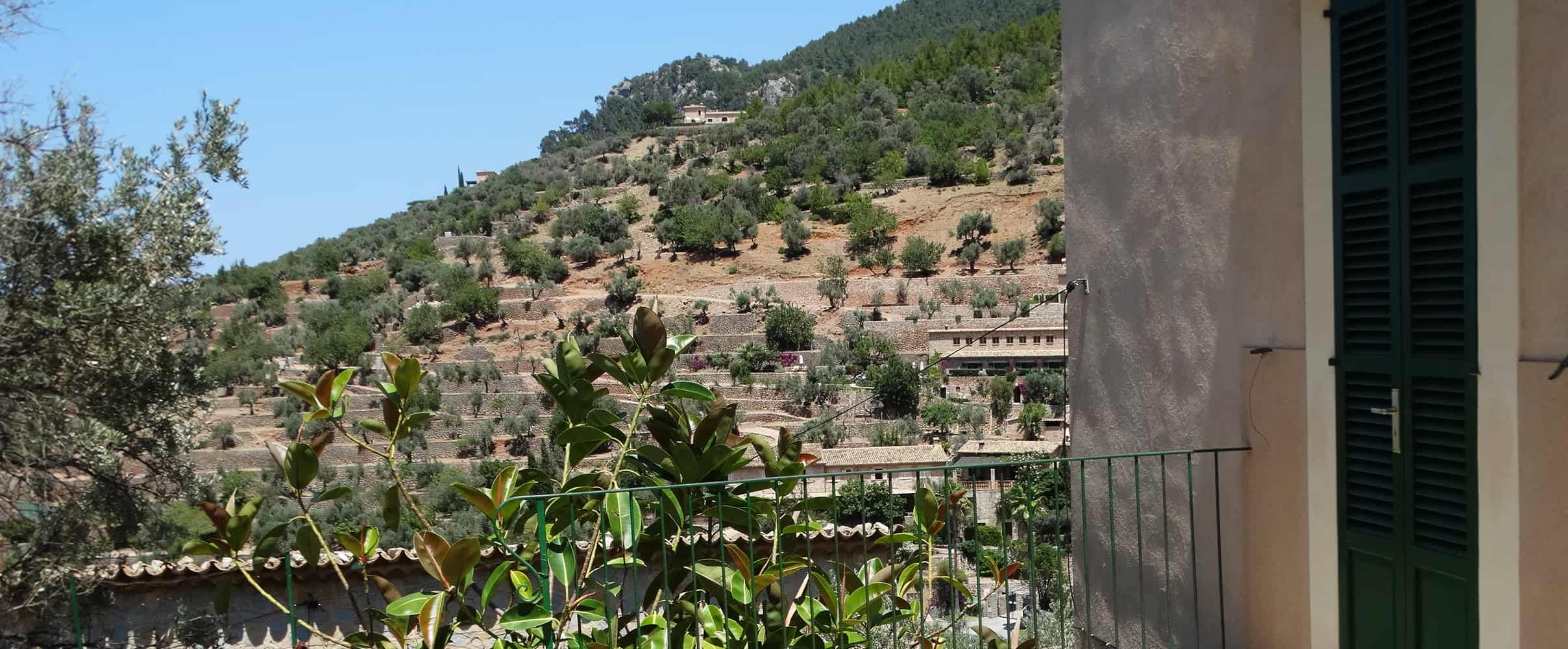 Deià village in Mallorca from above